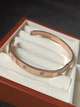 Браслет женский из медицинской стали розовое золото с камнями - изображение 4