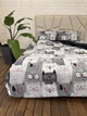 Плюшевое постельное белье микрофибра Cappone Котики 160х200 см - изображение 3