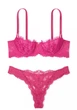 Комплект Victoria’s Secret мереживний Рожевий 36C-M - изображение 2