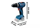 Шурупокрут-дриль ударний акумуляторний Professional GSB 18V-65 18В Bosch (2000003397662) - зображення 4