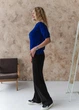 Женская футболка вязаная ART KNIT синяя, M 040599 - изображение 3