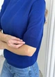 Женская футболка вязаная ART KNIT синяя, M 040599 - изображение 5