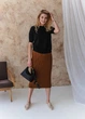 Женская футболка вязаная ART KNIT черная, L 040577 - изображение 2