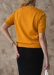 Женская футболка вязаная ART KNIT горчичная, S 040590 - изображение 2