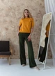 Женская футболка вязаная ART KNIT горчичная, S 040590 - изображение 7