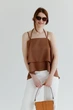 Топ з воланами коричневий ART KNIT Fashion, One Size 040443 - зображення 10