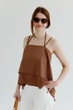Топ з воланами коричневий ART KNIT Fashion, One Size 040443 - зображення 11
