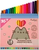 Фломастеры YES Pusheen Амортизирующие 18 цветов (650583) (5056574454935) - изображение 3