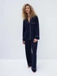 Піжамна сорочка жіноча H&M 998802002c29 S Темно-синя (1000000051544) - зображення 3