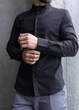 Сорочка з льону MonsterBrand довгий рукав, повністю на ґудзику 4XL (58) Чорний - зображення 5