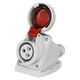 Розетка настінна 16А, 380V, 2P+E, IP67, IDE (3821) - зображення 1