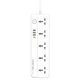 Cетевой удлинитель Ldnio SC5415 (фильтр, 5 розеток, 3 порта USB, 1 Type-C, до 20 Вт, быстрая зарядка, кабель 2 метра) - Белый - изображение 4