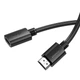 Кабель Hoco US13 (HDMI-подовжувач, HDMI male to HDMI female, 4K, 60 Гц, довжина кабелю 1 метр) - Чорний - зображення 4
