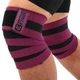Колінні бинти для присідань (2шт) BUNDLED KNEECAP EZOUS A-10 (PL, розчин: 170х8см, вага уп. 380гр, чорний-фіолетовий) (A-10_Чорно-фіолетовий) - зображення 1