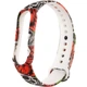 Силиконовый ремешок с рисунком для Xiaomi Mi Band 5 / 6 Черепа и розы / Красный - изображение 2