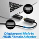 Адаптер Conable DisplayPort to HDMI, 4K@30Hz, 1440p@60Hz, 1080p@120Hz, black - изображение 5