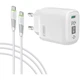 Сетевое зарядное устройство Intaleo TCGQPD120T (1USBx3A) White (1283126509988) + кабель USB Type С - изображение 1