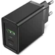 Сетевое зарядное устройство Vention USB Type C + QC4.0 (18-20W) Black (FBBB0-EU) - изображение 1