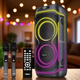 ZXX‑5530 портативна колонка 80 Вт 2×8" з Bluetooth, пульт ДУ, караоке, TWS, LED-підсвіткою, 2 радіомікрофонами, акумулятором до 12 годин - изображение 6