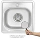 Кухонная мойка Brinex 3838 0,6 мм, врезная BRIN3835SAT06 - изображение 2