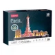 3D пазл CubicFun City Line з LED-підсвіткою Париж (L525h) - изображение 5
