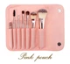 Набор 7 кистей для макияжа CLAIRE Makeup brush set с розовым чехлом, отделением для хранения - изображение 2