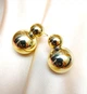 Женские сережки Дутые два шара Бижутерия на каждый день jewelry Золотые - изображение 2