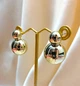 Женские сережки Дутые два шара Бижутерия на каждый день jewelry Золотые - изображение 3