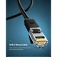 Кабель UGREEN NW102 Cat 6 U / UTP Lan Cable 1m, Black - изображение 2