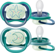 Smoczek ortodontyczny Philips AVENT Ultra Air Nighttime 6-18m 2 szt SCF376/13 (8720689016636) - obraz 2