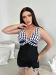 Раздельный купальник женский танкини Ghazel чёрный 4XL (SW1487) - изображение 5