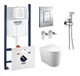 Комплект инсталляции Grohe Rapid SL 4в1 и подвесного унитаза с крышкой Koller Pool Orion Tornado 3.0 + гигиенический душ Devit Style (3884000G/38732000/OR-0515-RQ3/CV17011010) - изображение 1