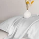 Простынь на резинке MirSon Satin Light Pro 10-001 Snow White 80 х 200 см (2200010168969) - изображение 4