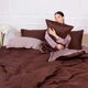 Комплект постельного белья MirSon Satin Premium Cappuccino 0165+0211 175 x 210 см (2200000688453) - изображение 4