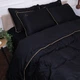 Комплект постельного белья MirSon Satin ELIT Black Pearl Corner 143 x 210 см (2200001484306) - изображение 4