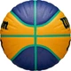 Баскетбольный мяч Wilson FIBA 3X3 JUNIOR желто-сине-бирюзовый Размер 5 WTB1133XB - изображение 6