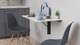 Обідній стіл-трансформер Ніка стіновий Ferrum-decor 420x900x500 Чорний метал ДСП Біле 16 мм (FRD-105164) - зображення 5