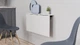 Обідній стіл-трансформер Ніка стіновий Ferrum-decor 420x900x500 Чорний метал ДСП Біле 16 мм (FRD-105164) - зображення 8