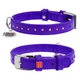 Нашийник WAUDOG Glamour з QR адресником та стразами Фіолетовий XS (4820082499112) - зображення 1