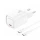 Мережевий адаптер Foneng EU69 20 Вт PD, USB-C – швидка зарядка 5 V/9 V/12 V з PPS, компактний корпус Легкий блок живлення для смартфонів, планшетів та інших USB-C пристроїв підтримка Power Delivery, енергозбереження Білий - зображення 2