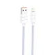 Кабель Foneng XS02 USB→Lightning 2,4 A, 1,2 м быстрая зарядка, усиленная нейлоновая оплётка, цветной дизайн, прочные металлические коннекторы. Идеален для iPhone, iPad и зарядки в автомобиле Фиолетовый - изображение 1