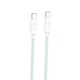 Плетёный кабель Foneng XS02 Type-C→Type-C 1,2 м, 3 A, QC3.0/PD – стильный и надёжный USB-C кабель для зарядки и передачи данных Голубой - изображение 1