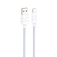 Кабель Foneng XS02 USB-Type-C 3 A, 1,2 м - швидка зарядка, посилена нейлонова оплітка та металеві конектори. Надійний кабель для смартфонів, планшетів та зарядки в автомобілі Фіолетовий - зображення 1