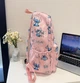 Детский Рюкзак Стич Stich Подростковый Розовый Городской Школьный Розовый 41х29х12 см - изображение 3