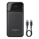 УМБ Power Bank Yoki YK-PMC1021 MaxCap 10000 mAh PD/QC 22,5W комплектується практичним кабелем Type C - Type C 20см Black - зображення 6