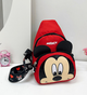 Дитяча сумка-бананка нагрудна Mickey Mouse Міккі Маус на 2 відділення червоний (AN)32/32 - зображення 1