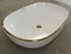 Раковина накладна Mixxus Premium ELLIPSE-0105 EDGE GOLD 600х400х150mm (MP6564) - изображение 3