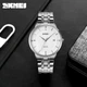 Мужские классические часы Skmei 1801S серебристые на браслете - изображение 2