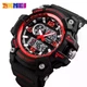 Мужские часы Skmei Disel 1283 черные с красным - изображение 2