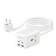 Сетевое зарядное устройство BAVIN PC2026Y 65W GaN Super Quick Charger QC4.0 + 2 PD3.0 Type-C + 2 USB-A 3A PPS + 2 AC 250V 2500W 1.5M White - изображение 1